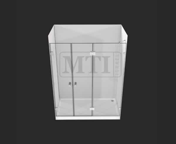 MTI-725---דגם-נועם---מקלחון-חזיתי---קבוע-ושתי-דלתות 8 מ"מ
