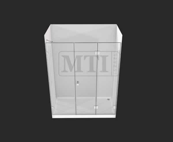 MTI-726---דגם-אדל---מקלחון-חזיתי---קבוע-והרמוניקה-שתי-דלתות