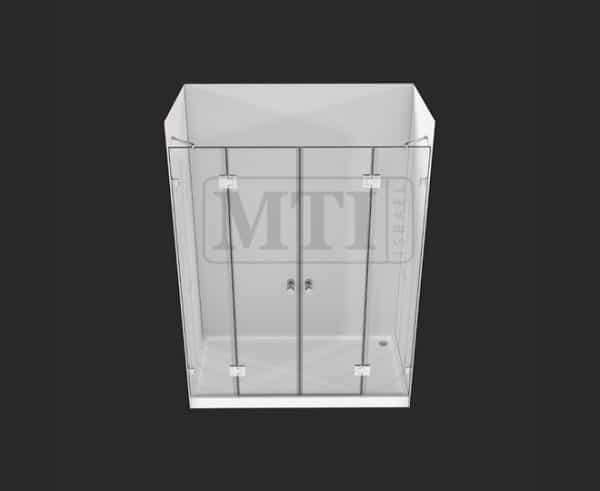 MTI-727---דגם-הראל---מקלחון-חזיתי---שני-קבועים-ושתי-דלתות