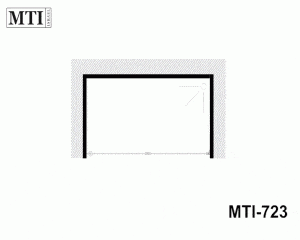 MTI-723 – דגם אלישבע – מקלחון חזיתי – הרמוניקה שתי דלתות