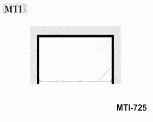 MTI-725 – דגם נועם – מקלחון חזיתי – קבוע ושתי דלתות