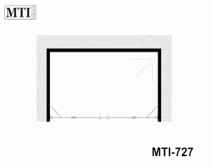 MTI-727 – דגם הראל – מקלחון חזיתי – שני קבועים ושתי דלתות