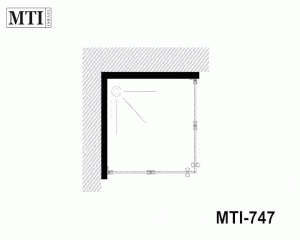 MTI-747 – דגם דניאל – מקלחון פינתי – הרמוניקה ארבע דלתות