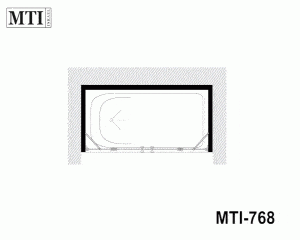 MTI-768 – דגם נריה – אמבטיון חזית – שני קבועים ושתי דלתות