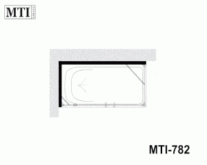 MTI-782 – דגם עילאי – אמבטיון פינתי- שני קבועים ושתי דלתות