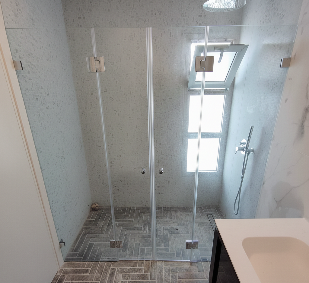 MTI-727 - דגם הראל - מקלחון חזיתי - שני קבועים ושתי דלתות – תמונה 3