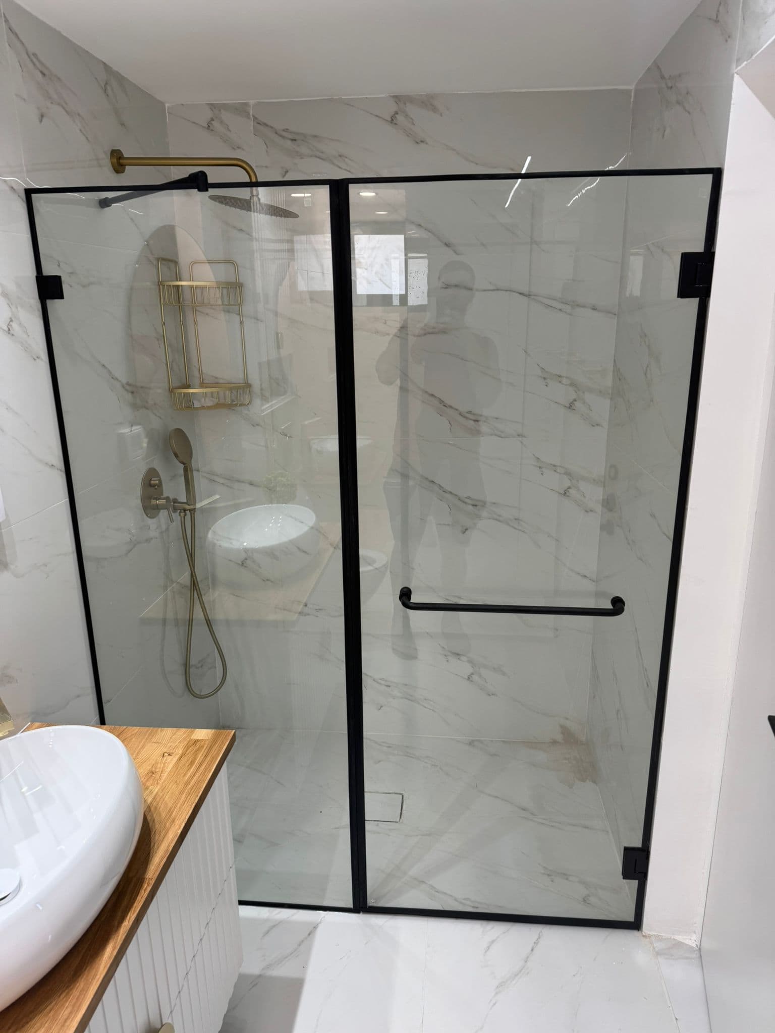 MTI-721 - דגם אביגיל - מקלחון חזיתי- קבוע ודלת – תמונה 8